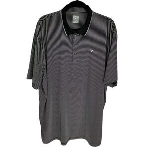 Callaway Opti-Dri Mens Striped Short Sleeve Golf Polo Shirt - Sz 2XL